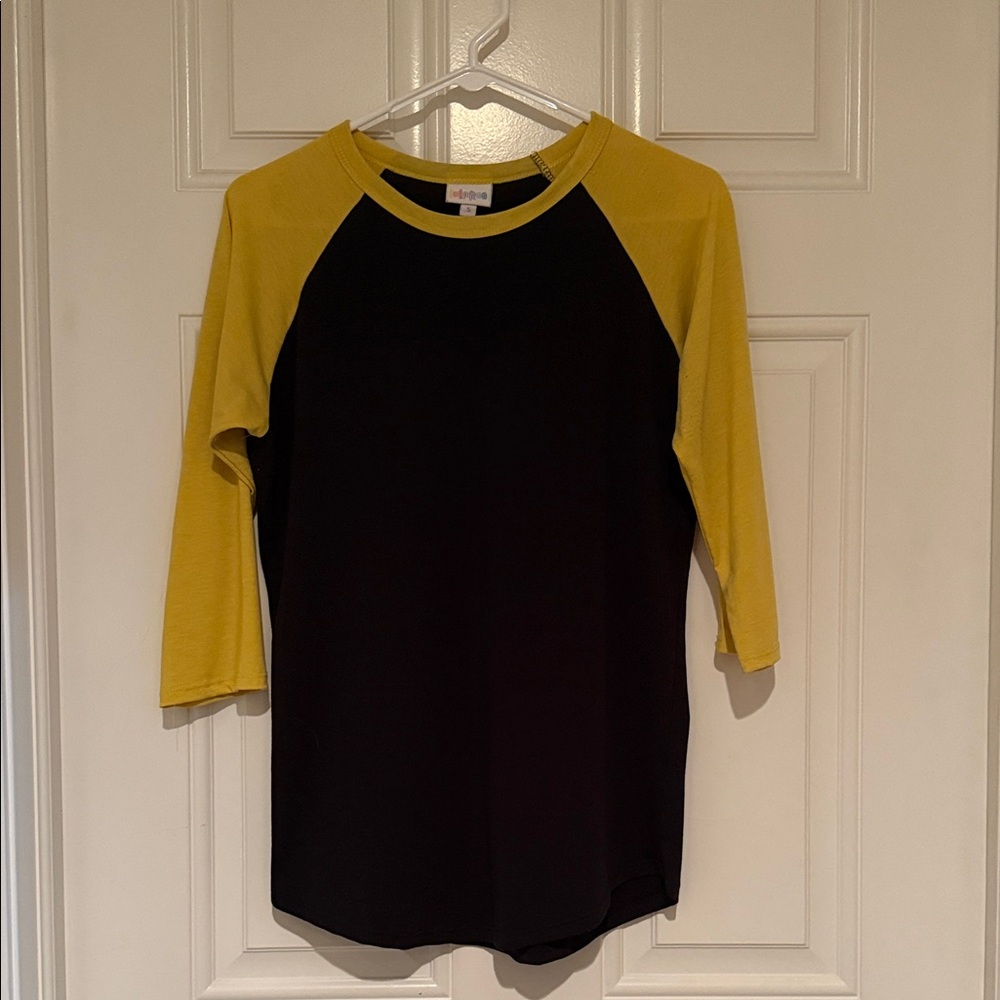 LuLaRoe Black and Yellow Long Sleeve Tee